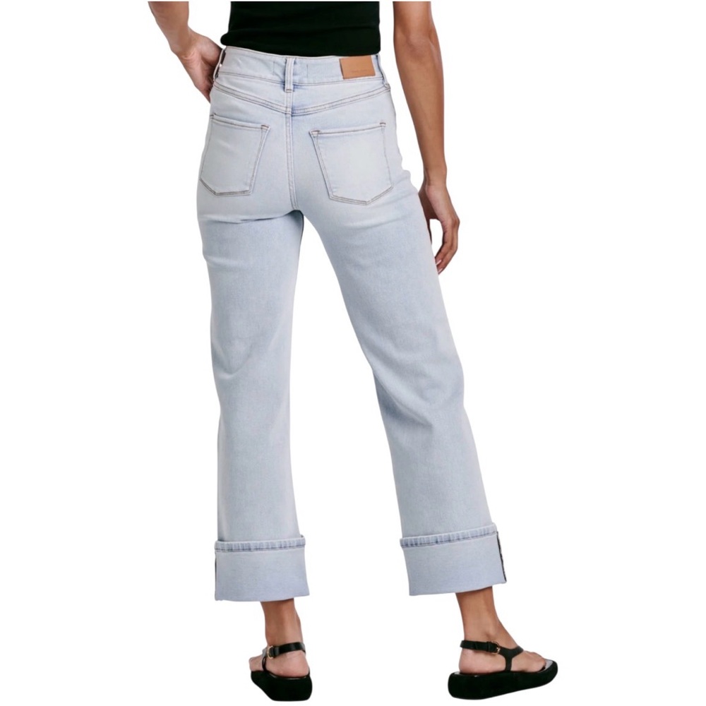 Dear John NEW Holly Light Wash High-Rise Cuffed Straight Leg Jeans Size 30 NWT - Picture 4 of 12